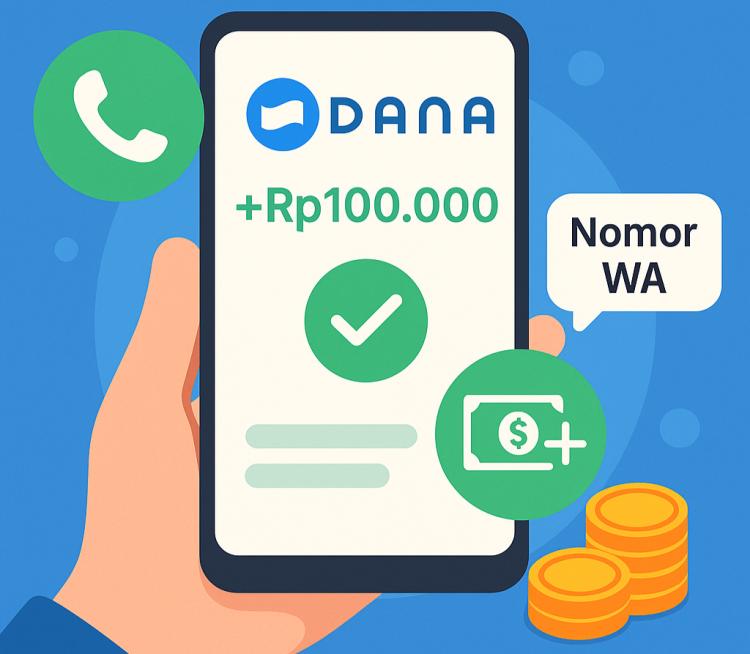 Cara Dapat Saldo DANA Gratis Rp577.000 Lewat Aplikasi Resmi, Cukup Verifikasi Nomor WA!